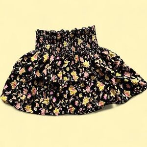 Rachel Zoe Black Floral Skirt